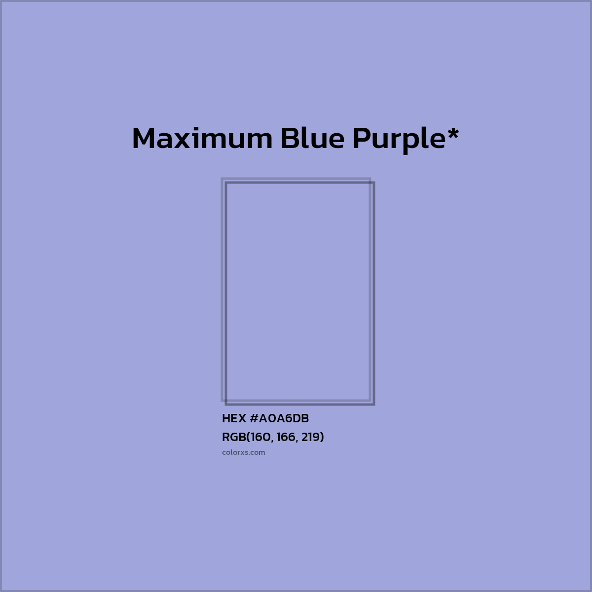 HEX #A0A6DB Color Name, Color Code, Palettes, Similar Paints, Images