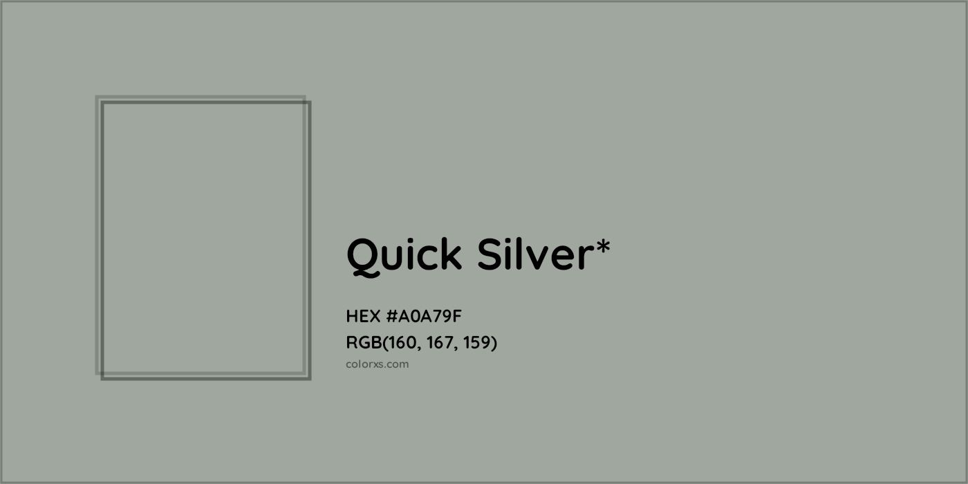 HEX #A0A79F Color Name, Color Code, Palettes, Similar Paints, Images