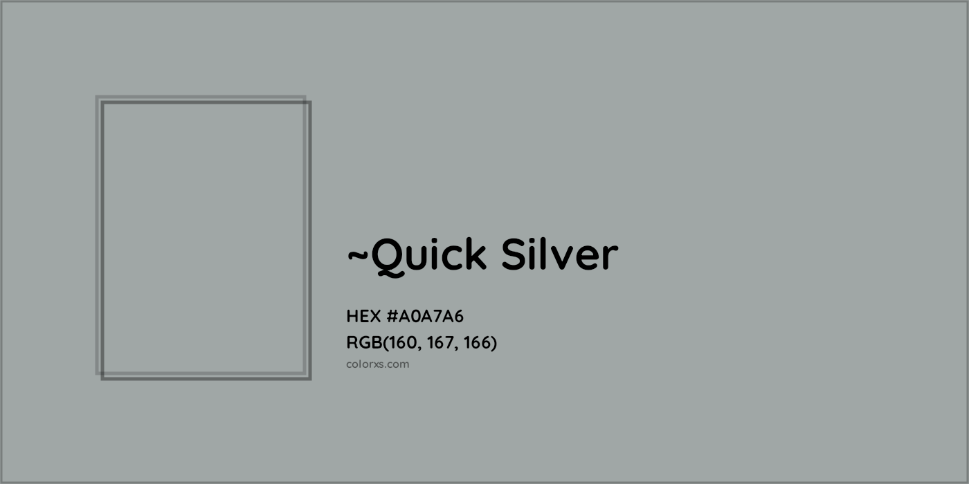HEX #A0A7A6 Color Name, Color Code, Palettes, Similar Paints, Images