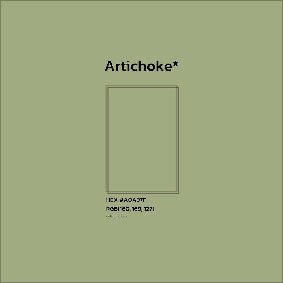 HEX #A0A97F Color Name, Color Code, Palettes, Similar Paints, Images