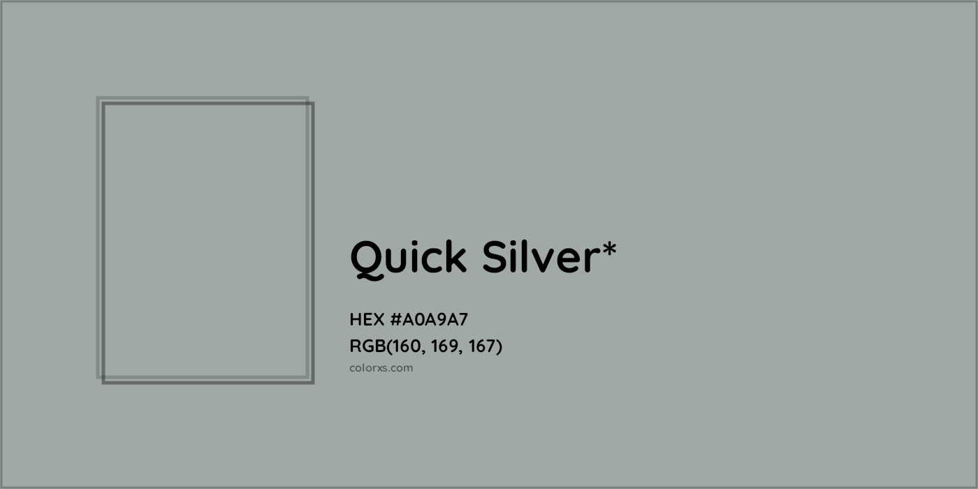 HEX #A0A9A7 Color Name, Color Code, Palettes, Similar Paints, Images