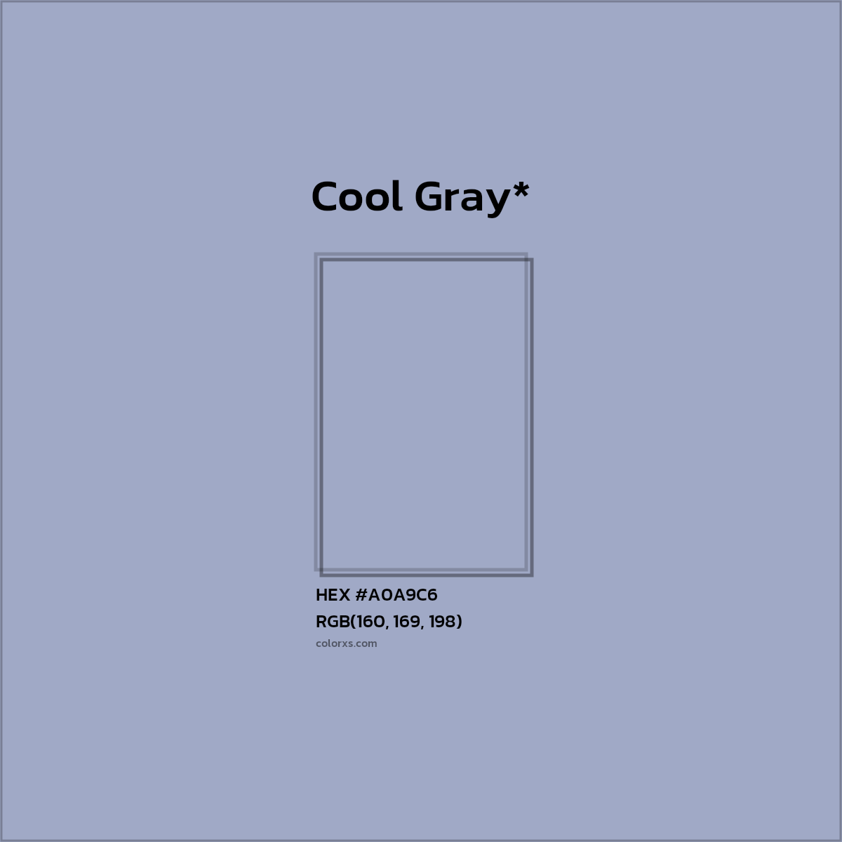 HEX #A0A9C6 Color Name, Color Code, Palettes, Similar Paints, Images