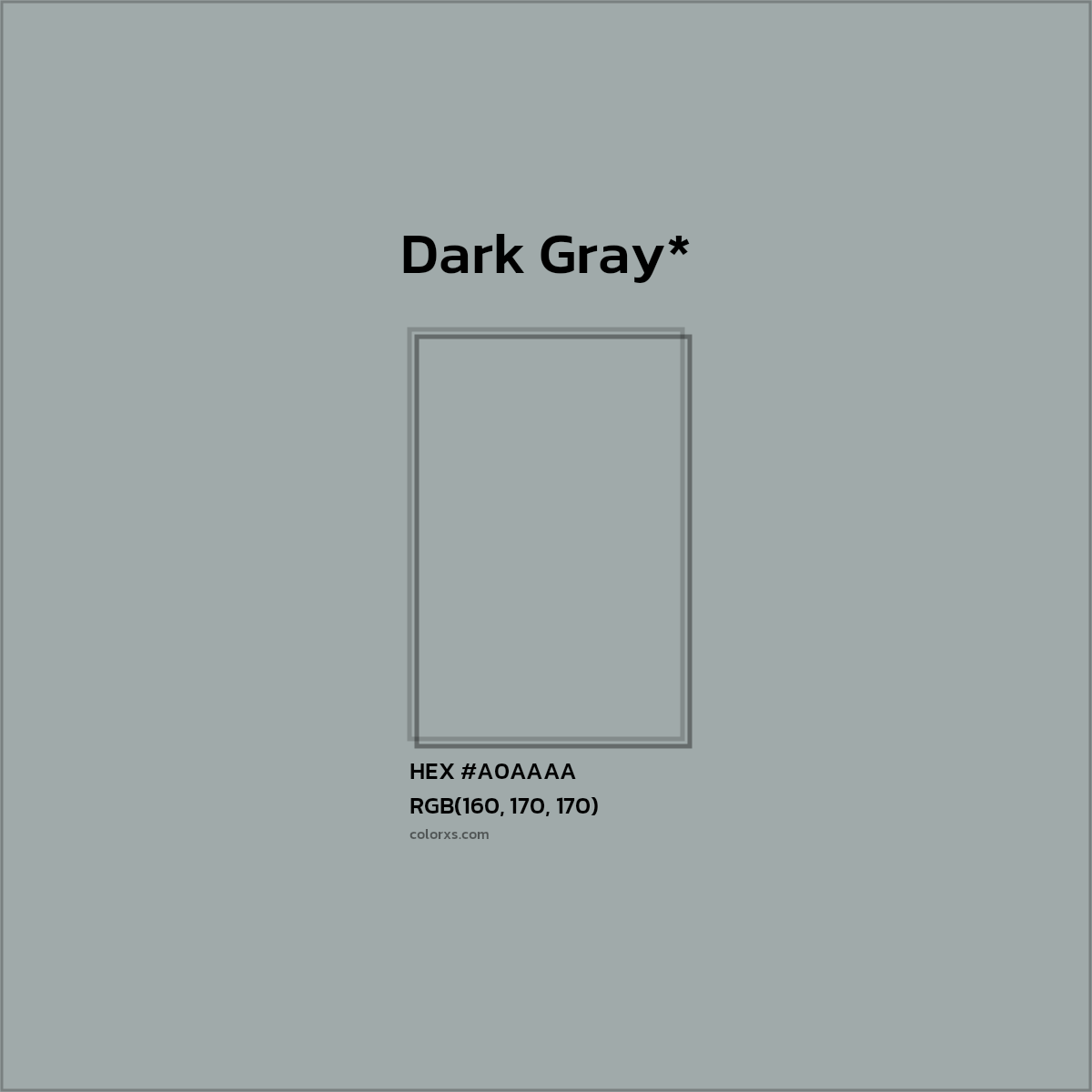 HEX #A0AAAA Color Name, Color Code, Palettes, Similar Paints, Images