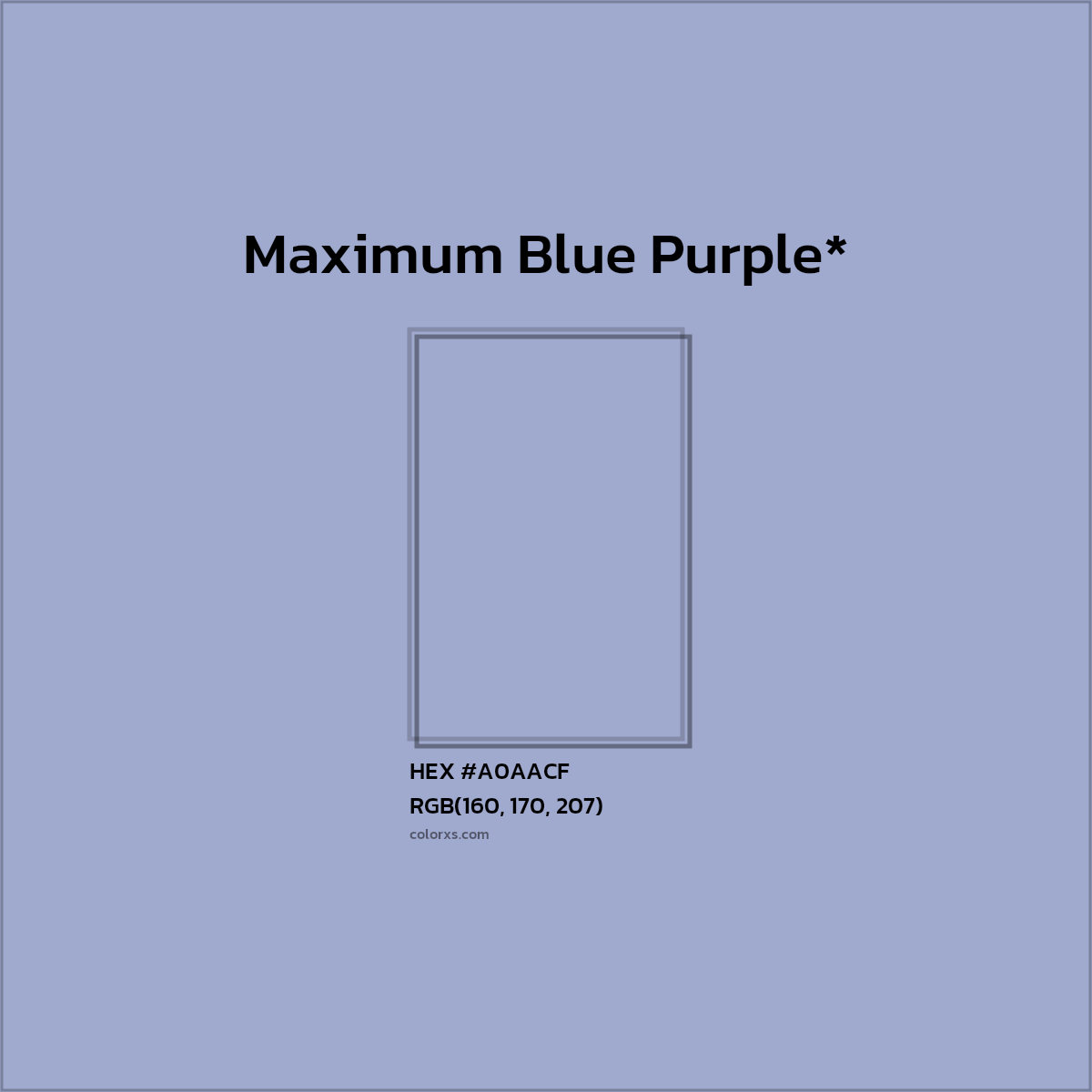HEX #A0AACF Color Name, Color Code, Palettes, Similar Paints, Images