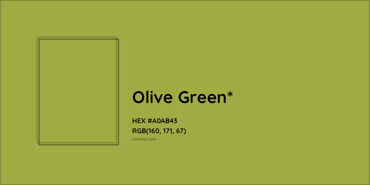 HEX #A0AB43 Color Name, Color Code, Palettes, Similar Paints, Images