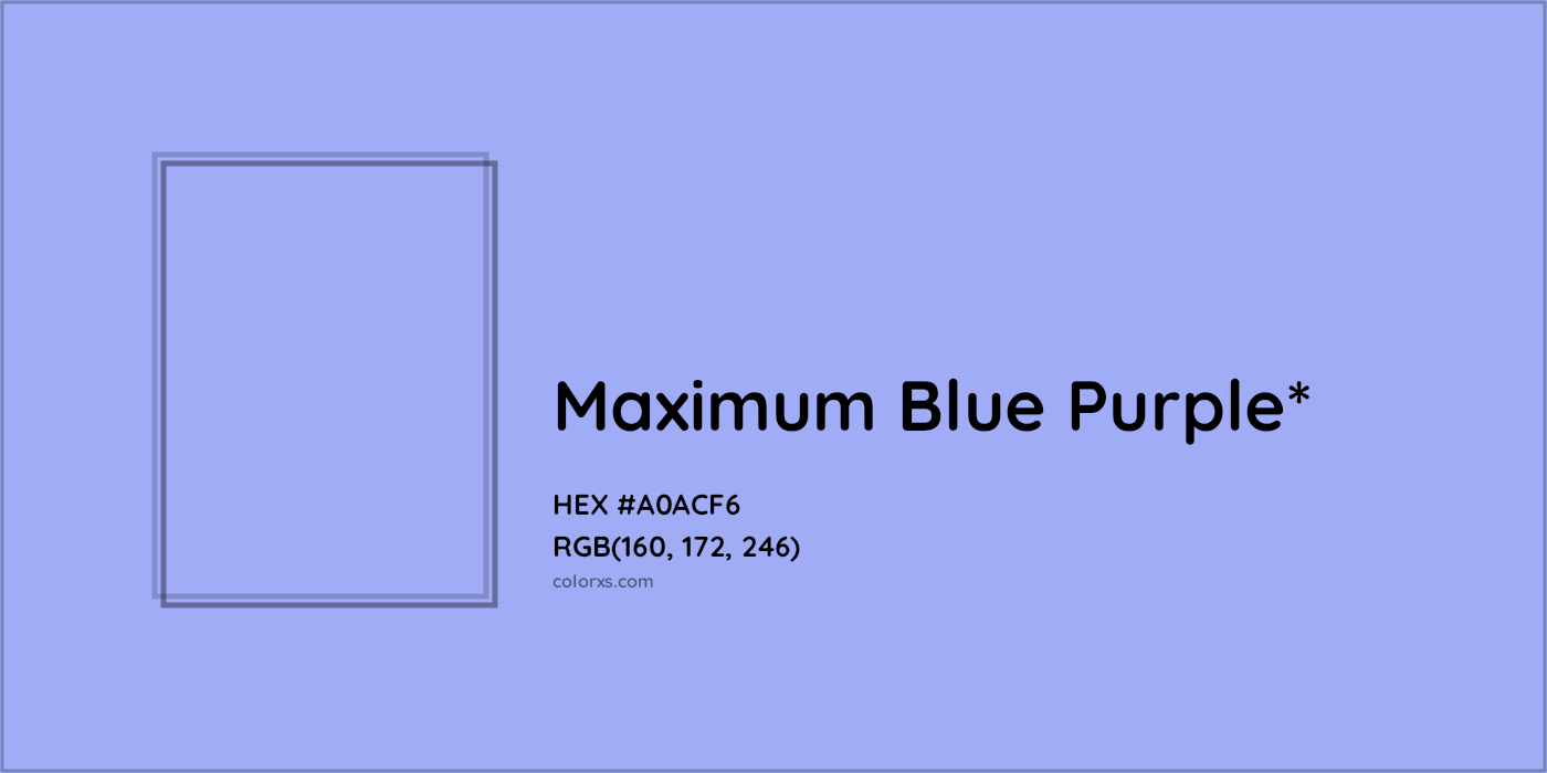 HEX #A0ACF6 Color Name, Color Code, Palettes, Similar Paints, Images