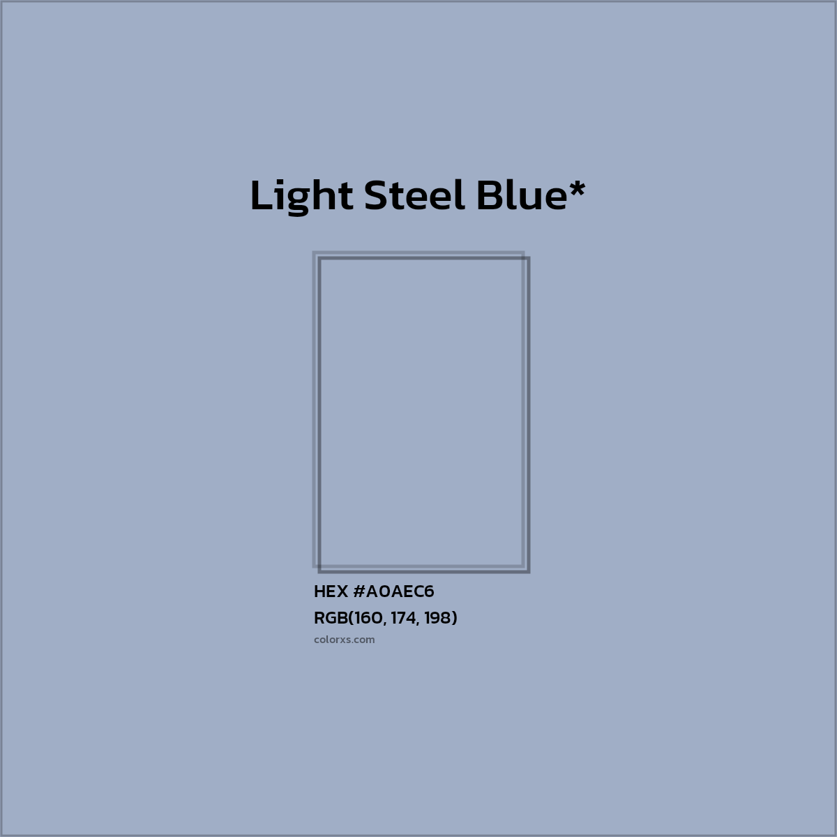 HEX #A0AEC6 Color Name, Color Code, Palettes, Similar Paints, Images