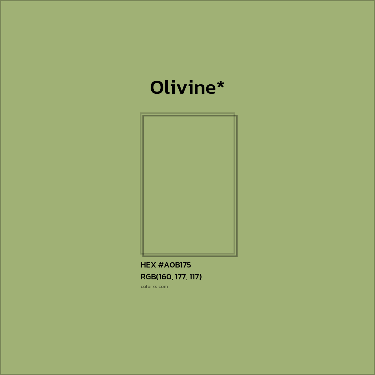 HEX #A0B175 Color Name, Color Code, Palettes, Similar Paints, Images