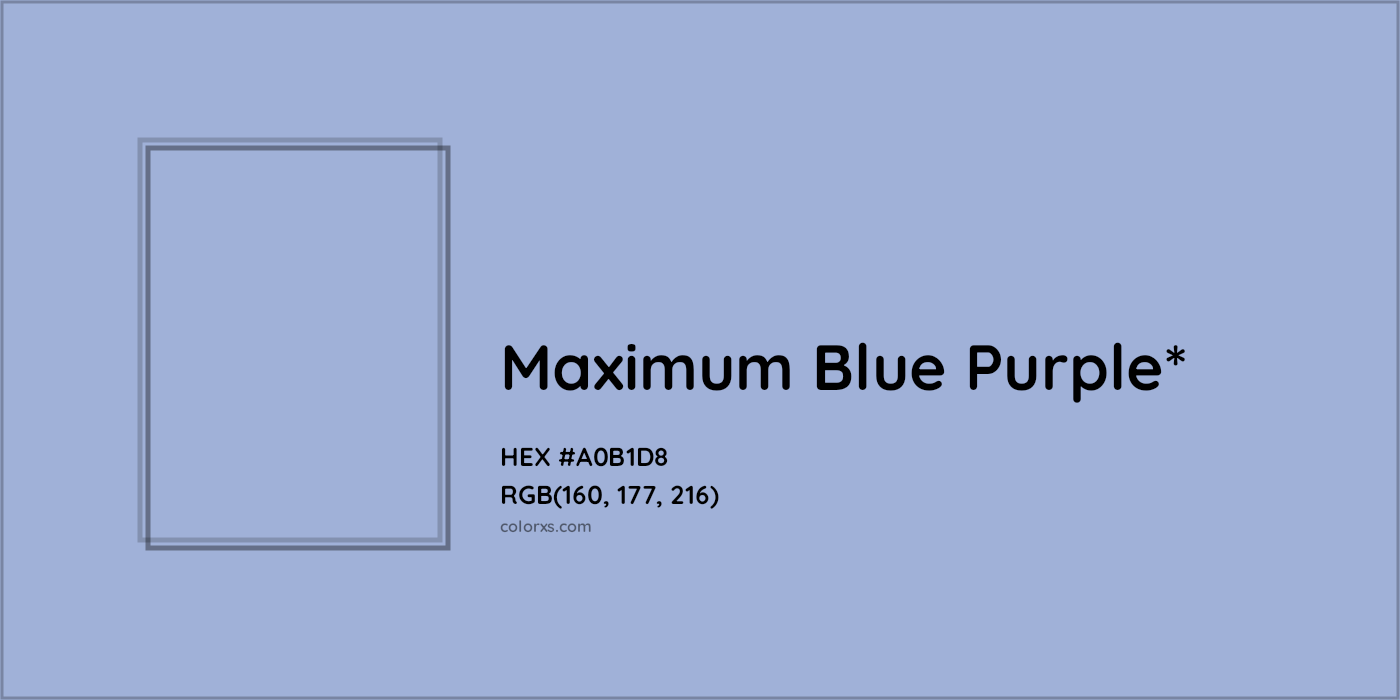 HEX #A0B1D8 Color Name, Color Code, Palettes, Similar Paints, Images