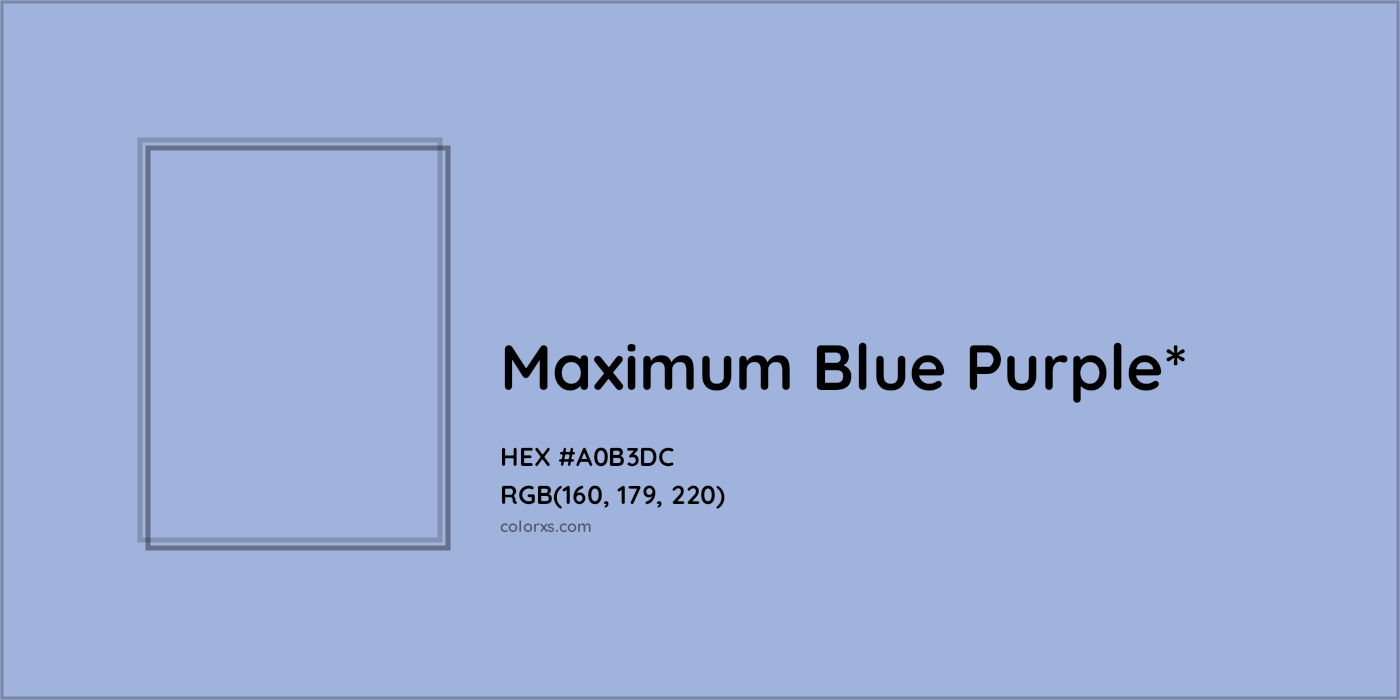 HEX #A0B3DC Color Name, Color Code, Palettes, Similar Paints, Images