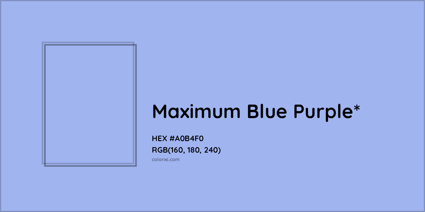 HEX #A0B4F0 Color Name, Color Code, Palettes, Similar Paints, Images