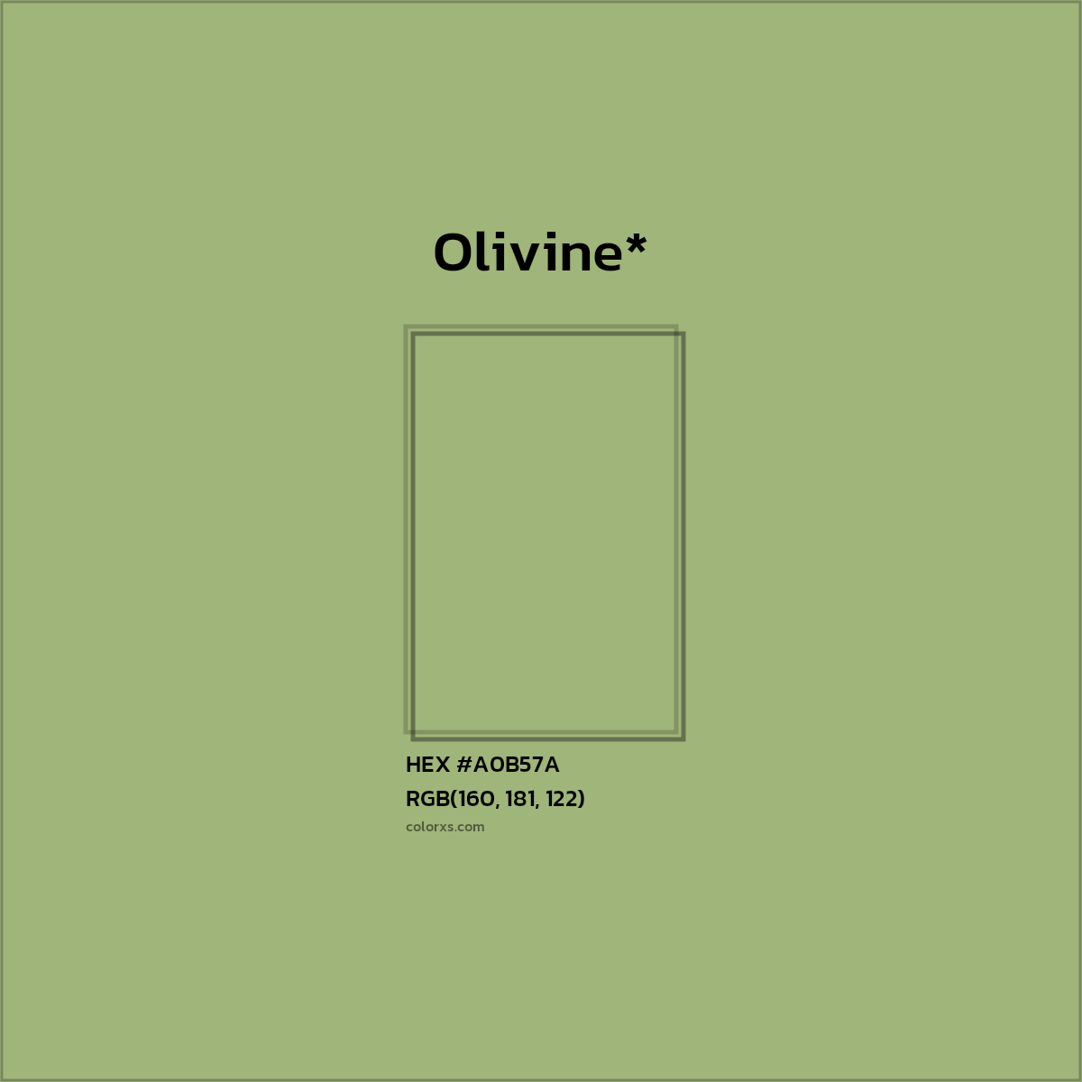 HEX #A0B57A Color Name, Color Code, Palettes, Similar Paints, Images