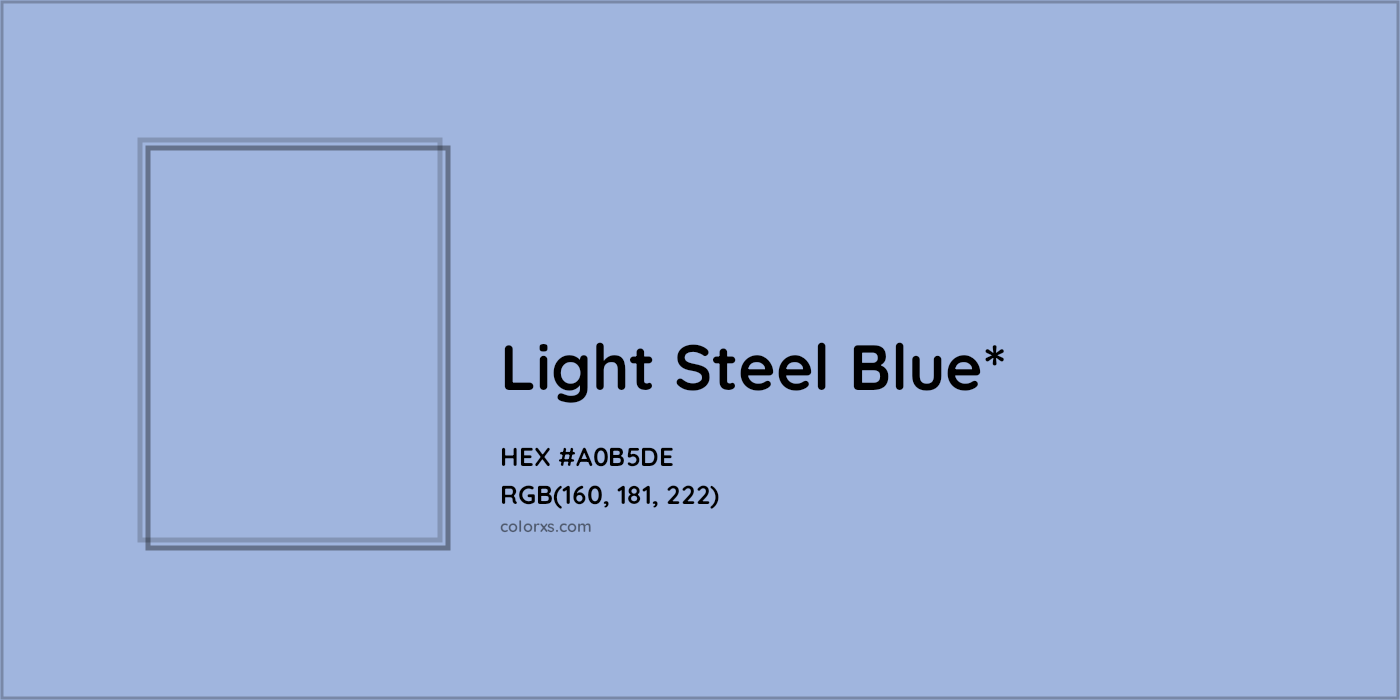 HEX #A0B5DE Color Name, Color Code, Palettes, Similar Paints, Images