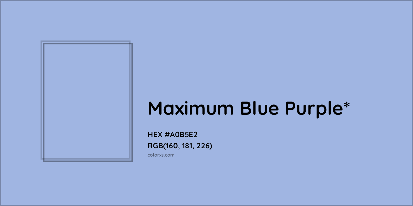 HEX #A0B5E2 Color Name, Color Code, Palettes, Similar Paints, Images