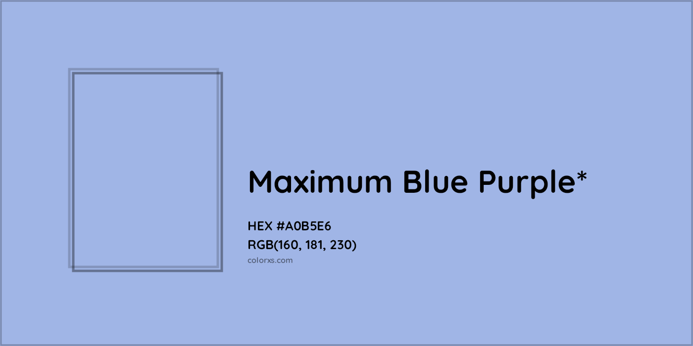 HEX #A0B5E6 Color Name, Color Code, Palettes, Similar Paints, Images