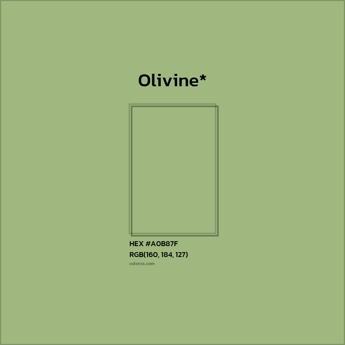 HEX #A0B87F Color Name, Color Code, Palettes, Similar Paints, Images