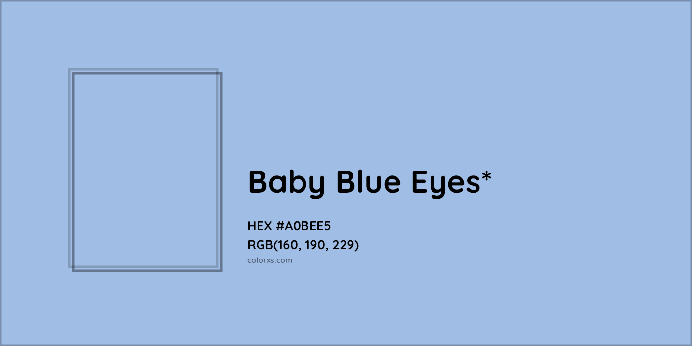 HEX #A0BEE5 Color Name, Color Code, Palettes, Similar Paints, Images