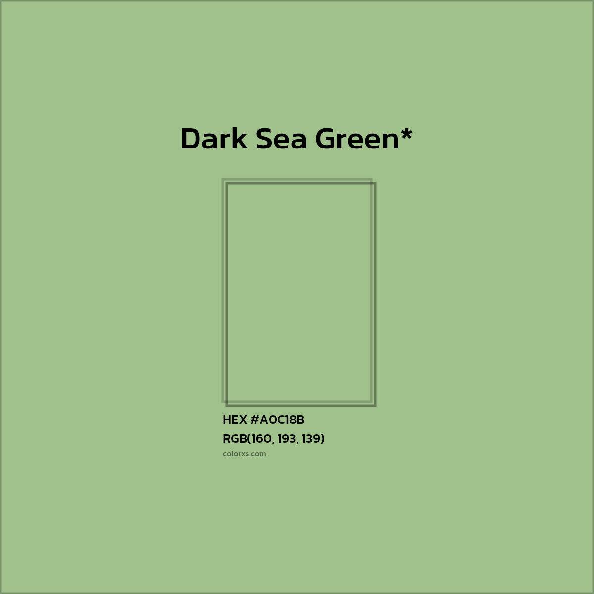 HEX #A0C18B Color Name, Color Code, Palettes, Similar Paints, Images