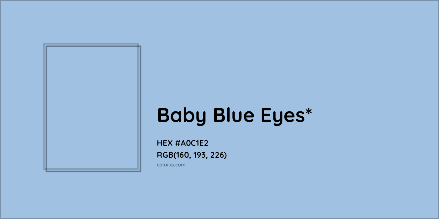 HEX #A0C1E2 Color Name, Color Code, Palettes, Similar Paints, Images
