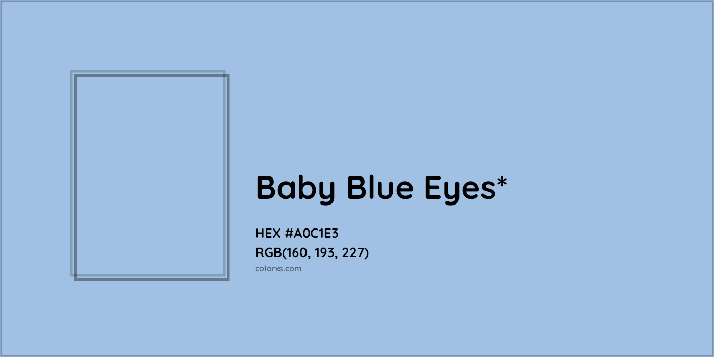 HEX #A0C1E3 Color Name, Color Code, Palettes, Similar Paints, Images