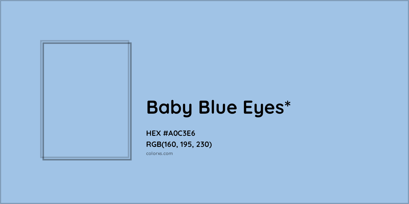 HEX #A0C3E6 Color Name, Color Code, Palettes, Similar Paints, Images