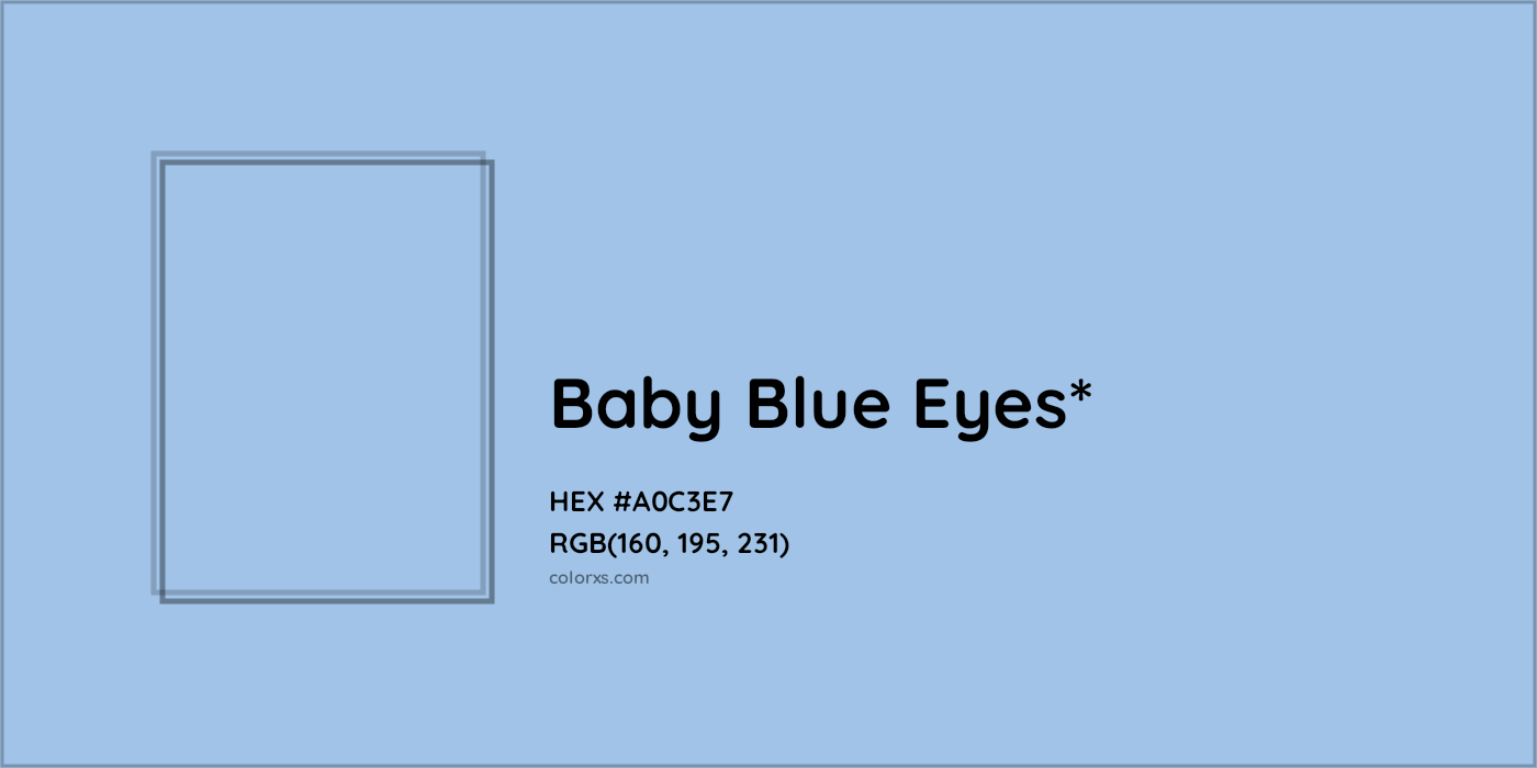 HEX #A0C3E7 Color Name, Color Code, Palettes, Similar Paints, Images