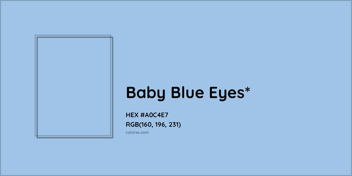 HEX #A0C4E7 Color Name, Color Code, Palettes, Similar Paints, Images
