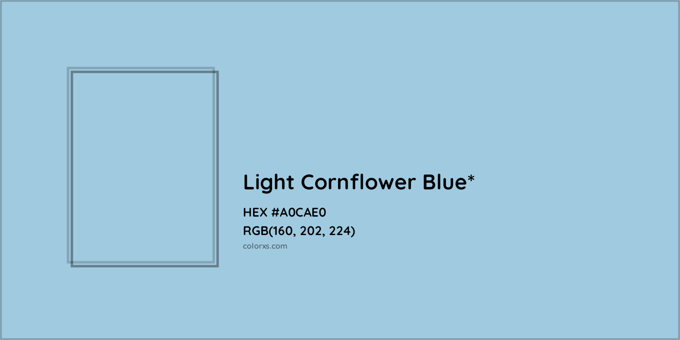 HEX #A0CAE0 Color Name, Color Code, Palettes, Similar Paints, Images
