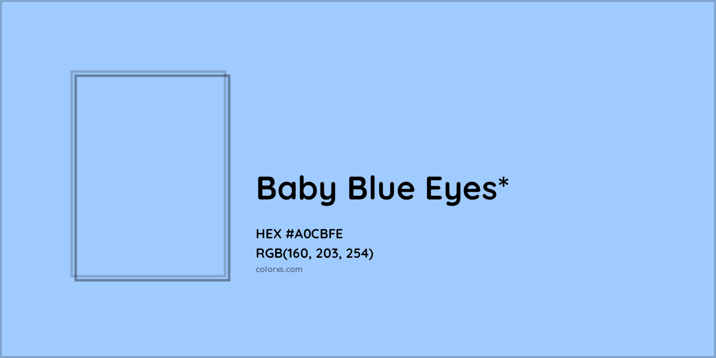 HEX #A0CBFE Color Name, Color Code, Palettes, Similar Paints, Images