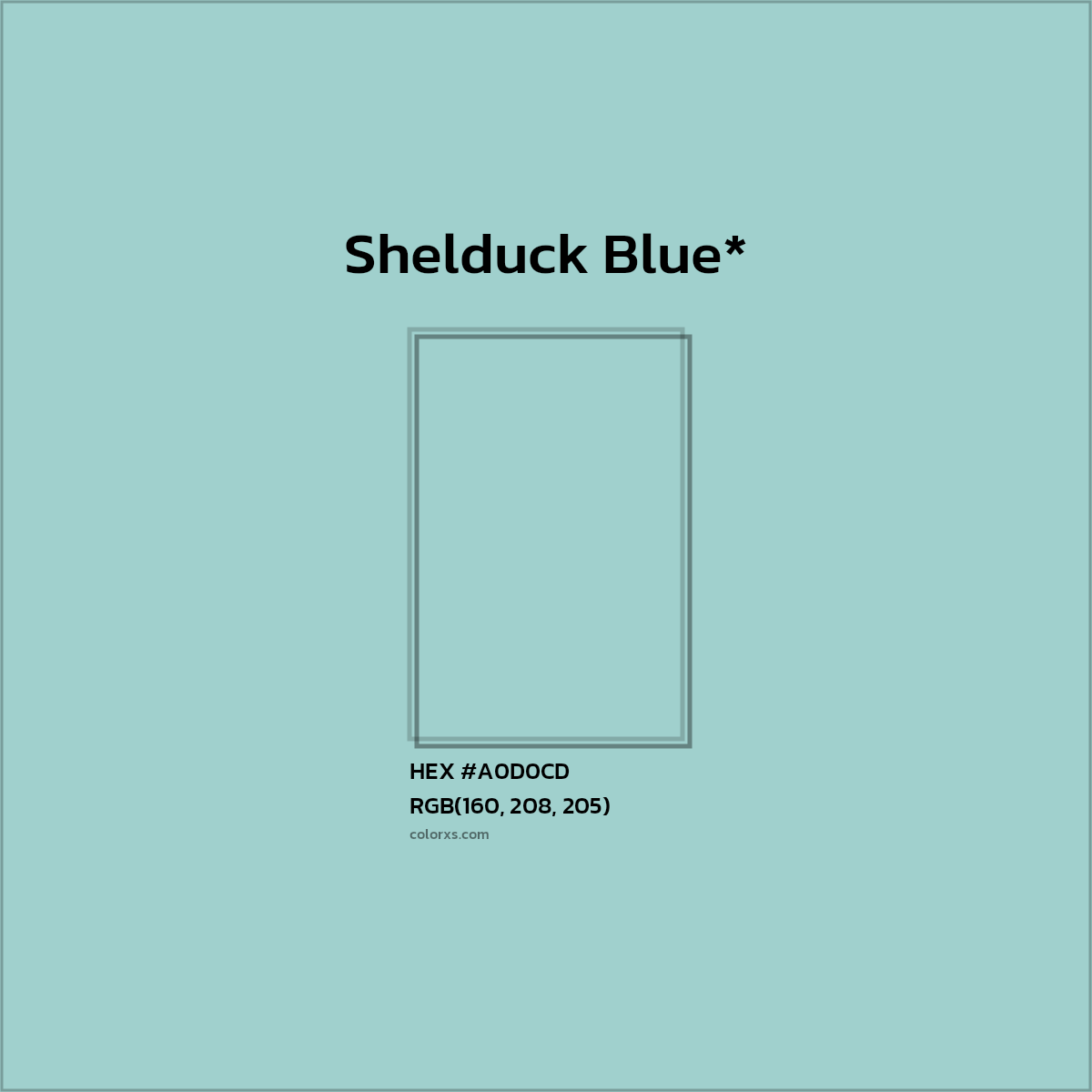 HEX #A0D0CD Color Name, Color Code, Palettes, Similar Paints, Images