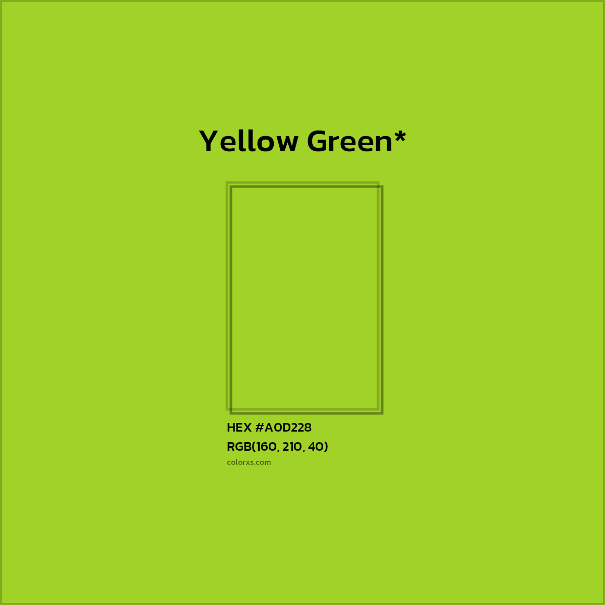 HEX #A0D228 Color Name, Color Code, Palettes, Similar Paints, Images
