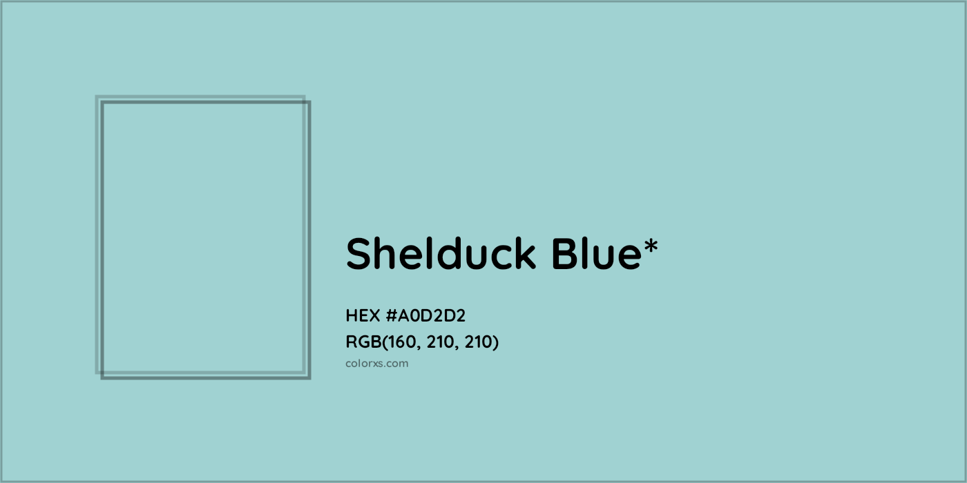 HEX #A0D2D2 Color Name, Color Code, Palettes, Similar Paints, Images