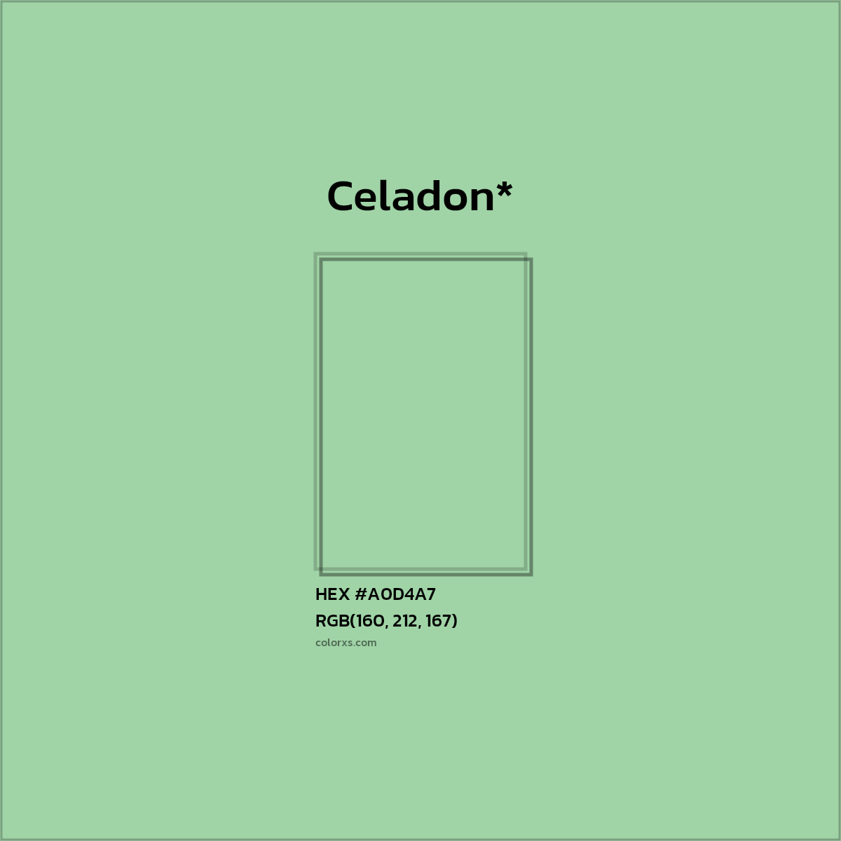 HEX #A0D4A7 Color Name, Color Code, Palettes, Similar Paints, Images