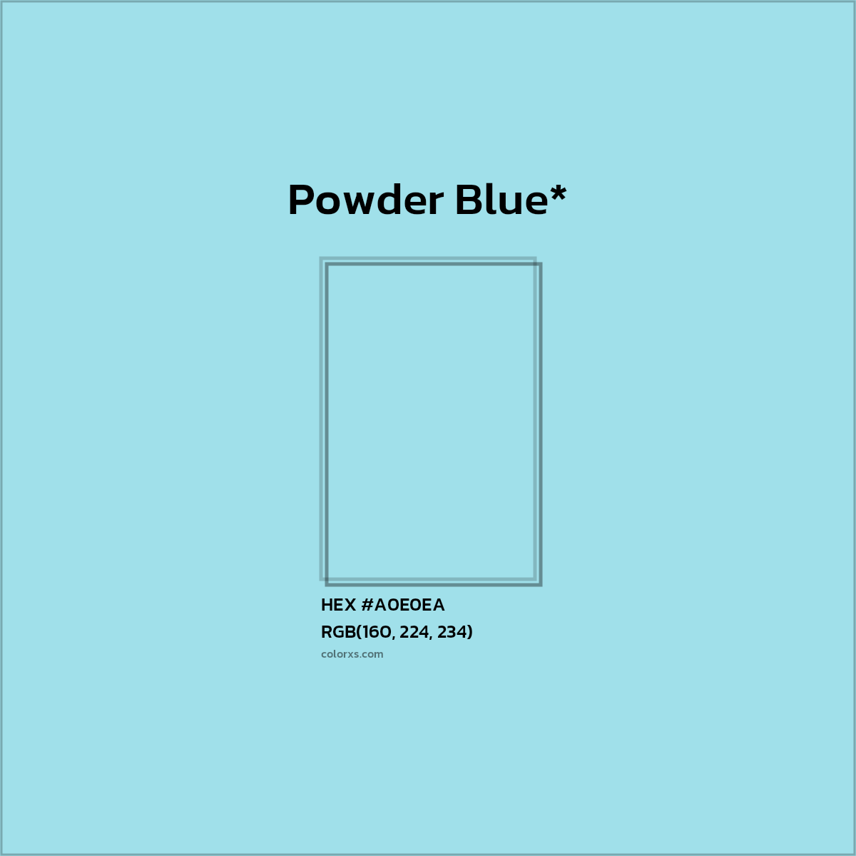 HEX #A0E0EA Color Name, Color Code, Palettes, Similar Paints, Images