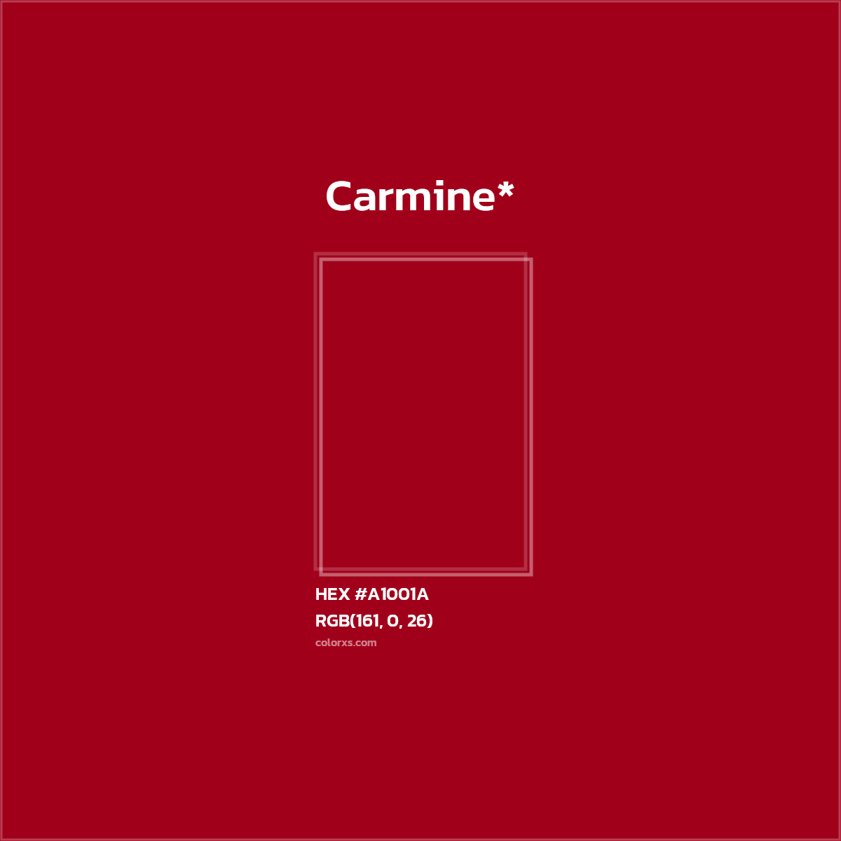 HEX #A1001A Color Name, Color Code, Palettes, Similar Paints, Images