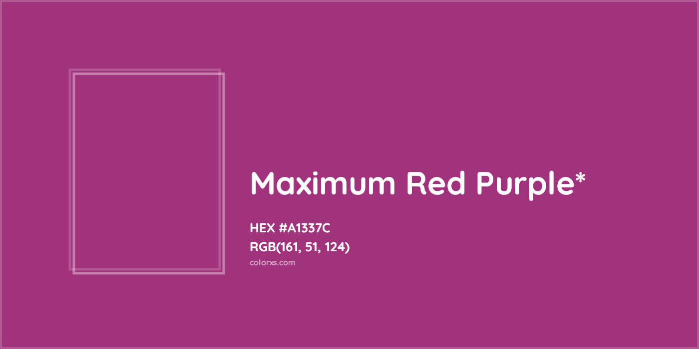 HEX #A1337C Color Name, Color Code, Palettes, Similar Paints, Images