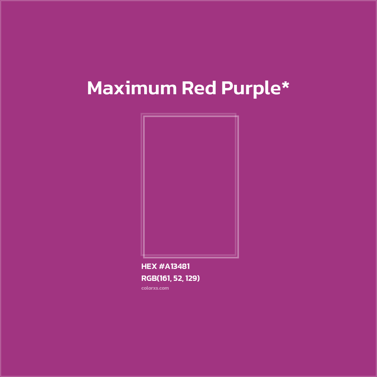 HEX #A13481 Color Name, Color Code, Palettes, Similar Paints, Images