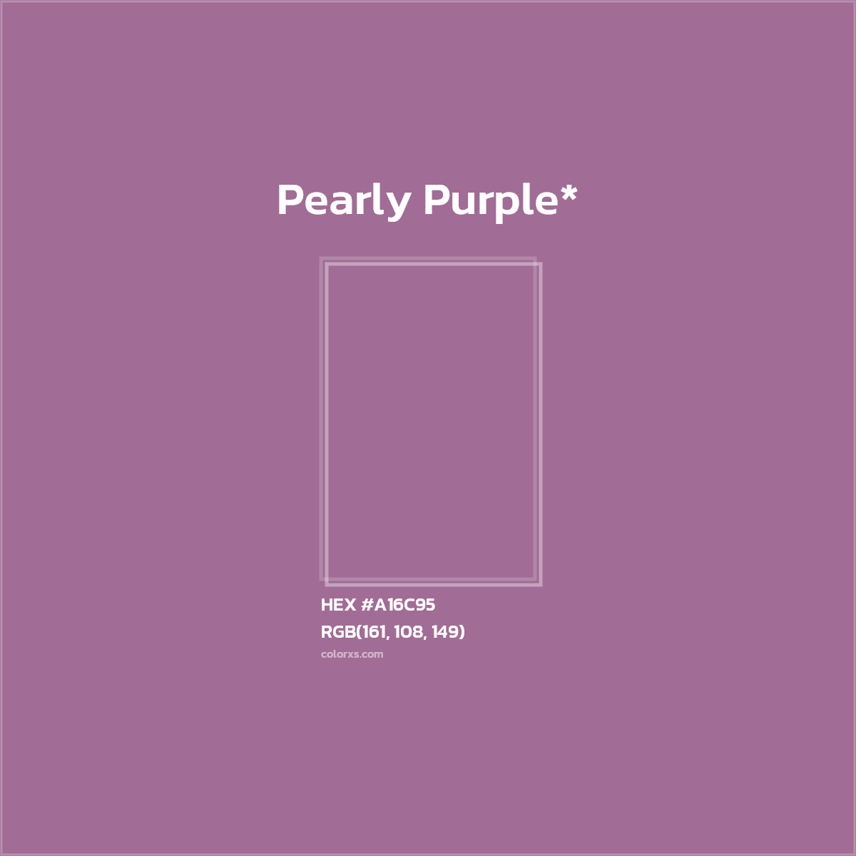 HEX #A16C95 Color Name, Color Code, Palettes, Similar Paints, Images