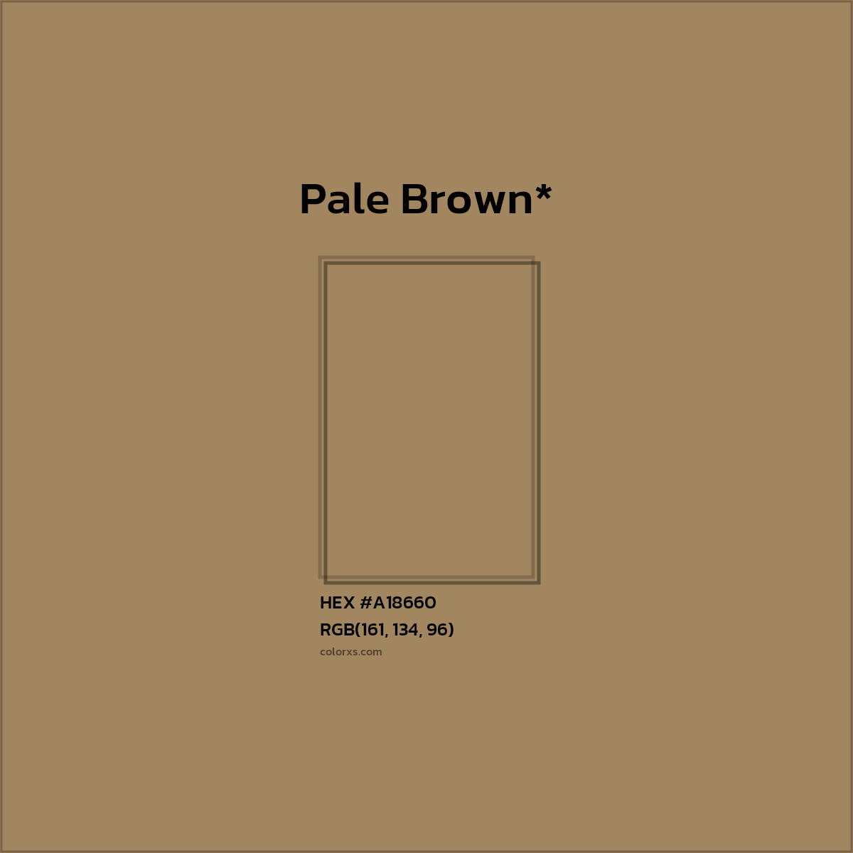 HEX #A18660 Color Name, Color Code, Palettes, Similar Paints, Images