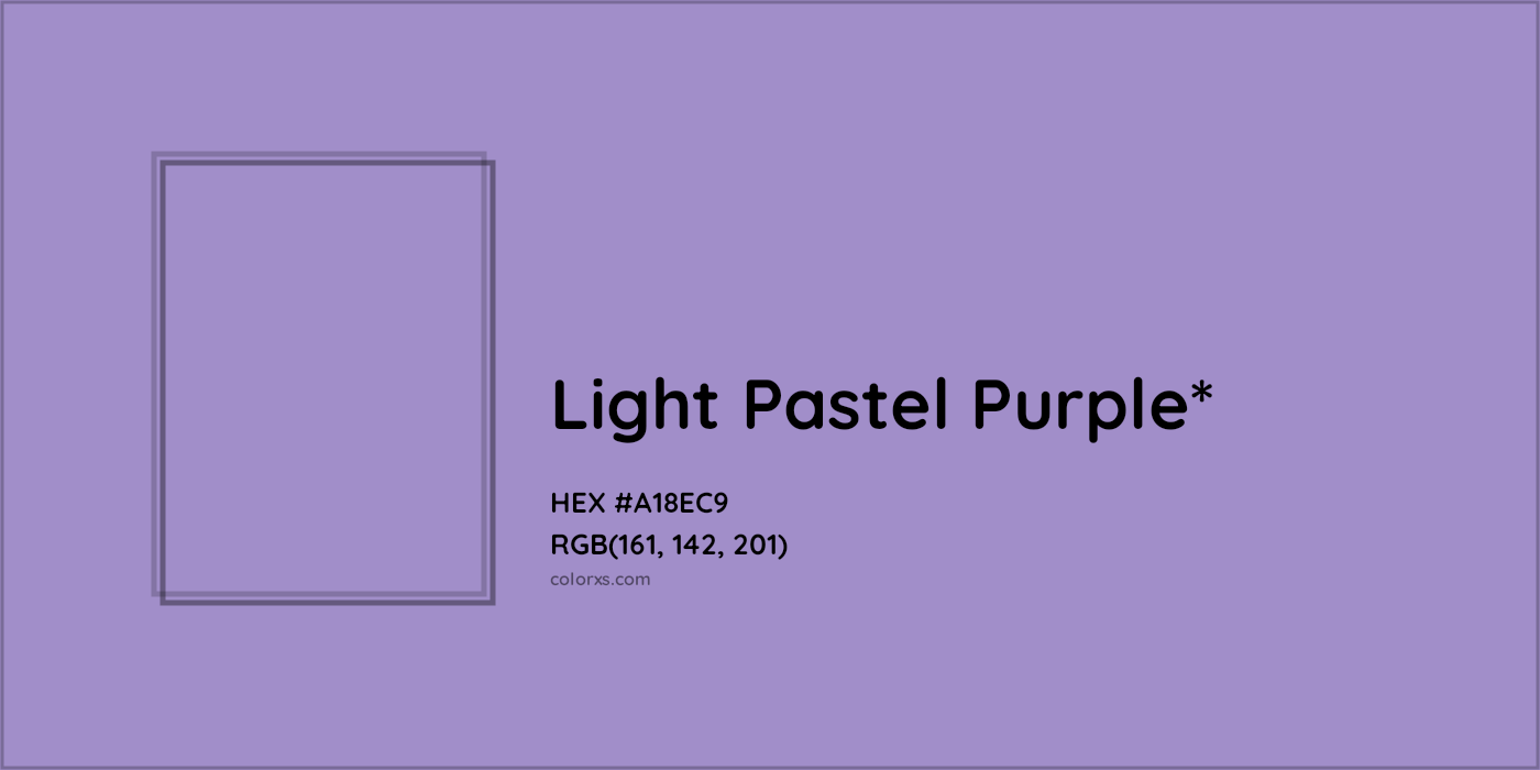 HEX #A18EC9 Color Name, Color Code, Palettes, Similar Paints, Images