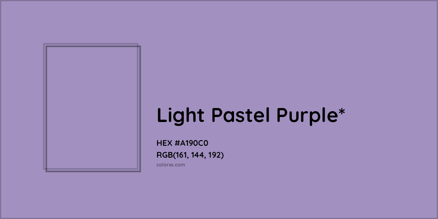 HEX #A190C0 Color Name, Color Code, Palettes, Similar Paints, Images