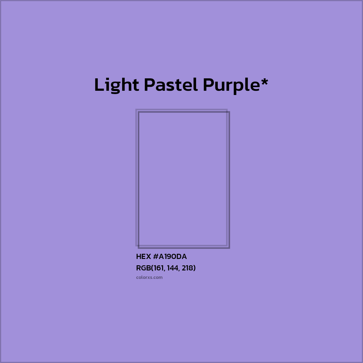 HEX #A190DA Color Name, Color Code, Palettes, Similar Paints, Images