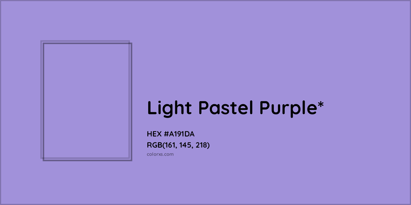 HEX #A191DA Color Name, Color Code, Palettes, Similar Paints, Images