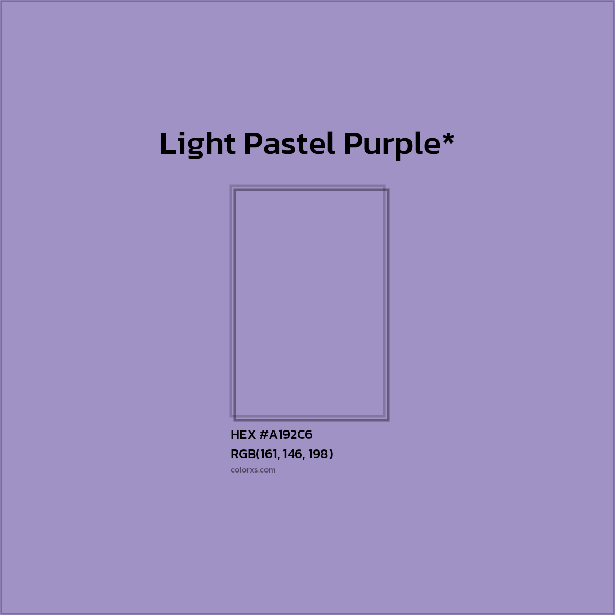 HEX #A192C6 Color Name, Color Code, Palettes, Similar Paints, Images