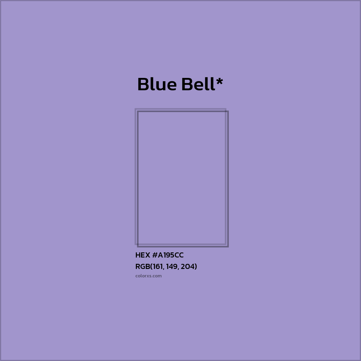 HEX #A195CC Color Name, Color Code, Palettes, Similar Paints, Images