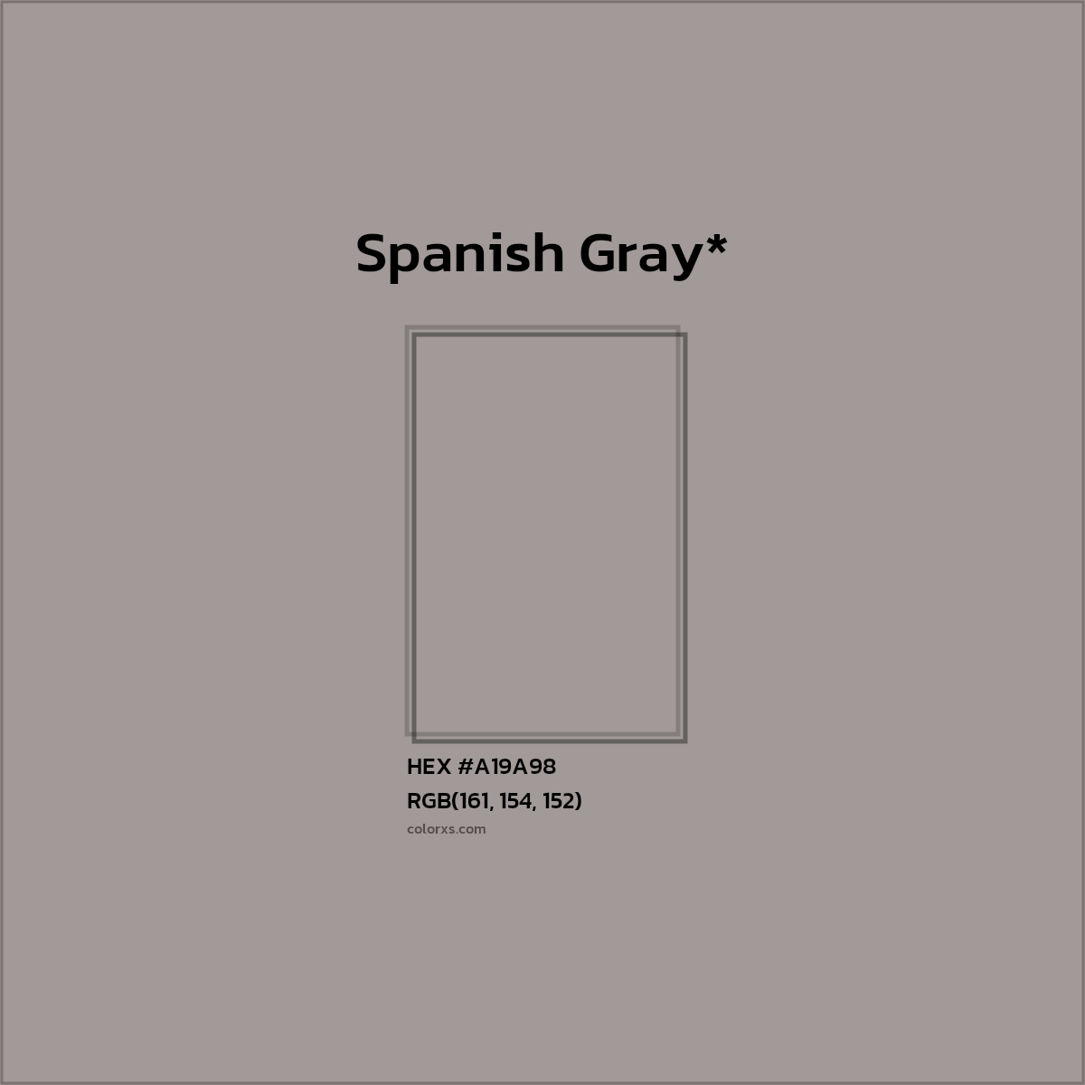HEX #A19A98 Color Name, Color Code, Palettes, Similar Paints, Images