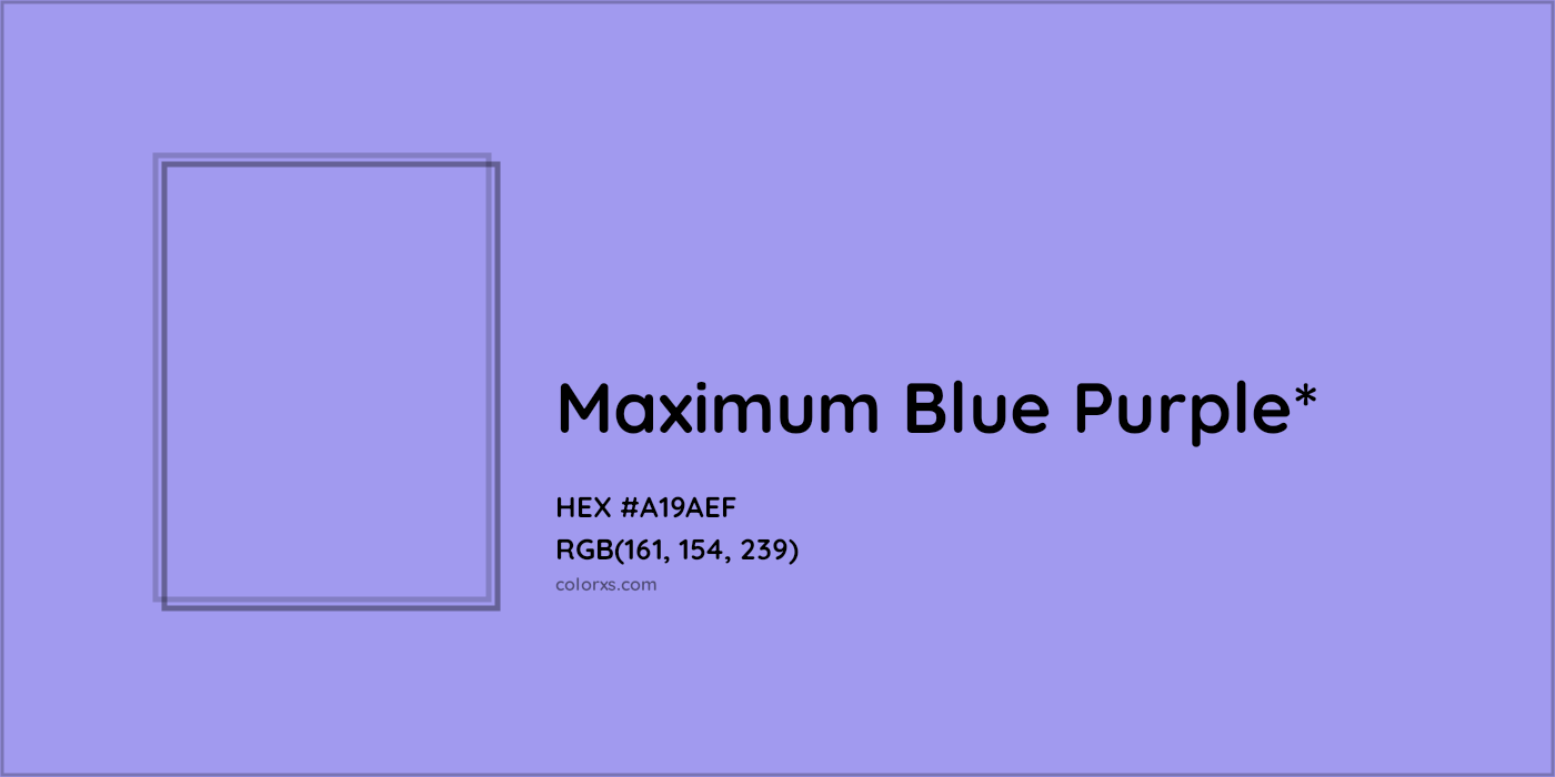 HEX #A19AEF Color Name, Color Code, Palettes, Similar Paints, Images