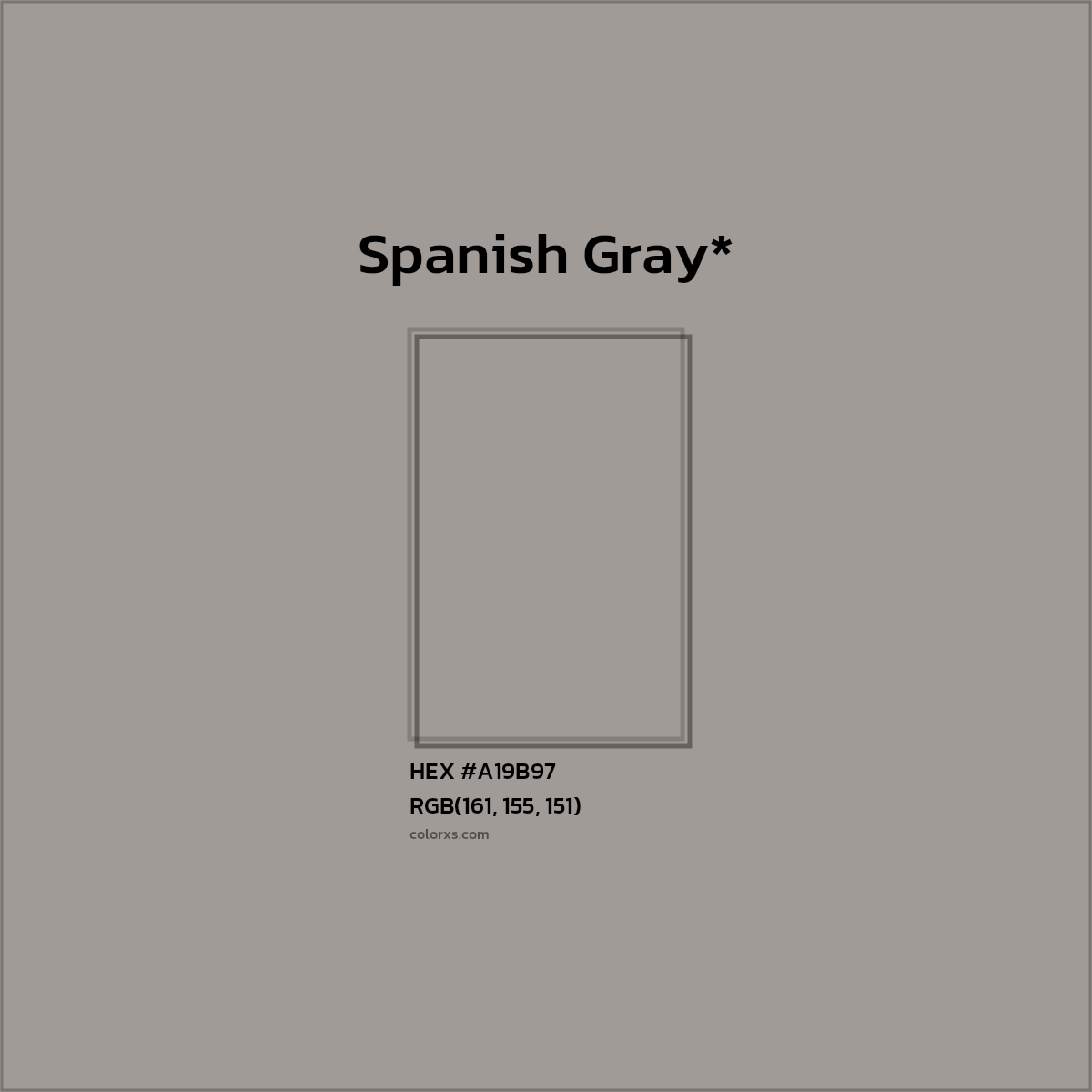 HEX #A19B97 Color Name, Color Code, Palettes, Similar Paints, Images