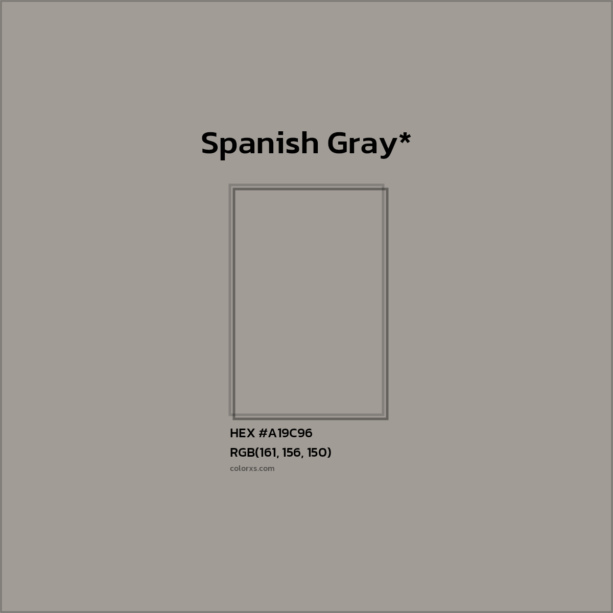 HEX #A19C96 Color Name, Color Code, Palettes, Similar Paints, Images