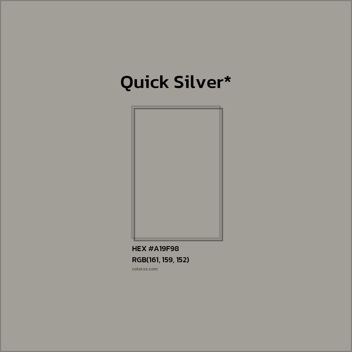 HEX #A19F98 Color Name, Color Code, Palettes, Similar Paints, Images